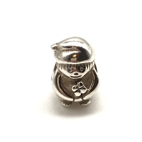 Pandora Retired Little Boy Child Holding Flower Charm - Picture 1 of 4